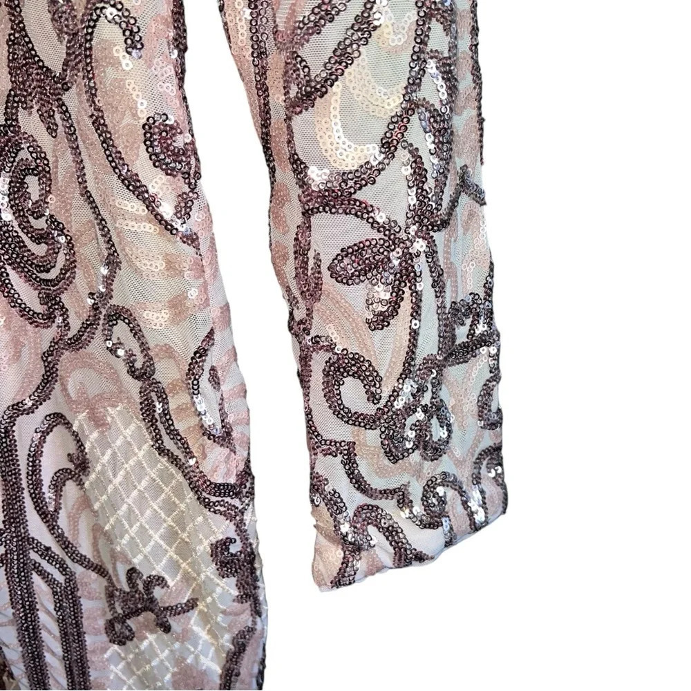 Betsy & Adam formal dress with a A-line Silhouette new with tags 14 Rose Gold - Picture 4 of 10